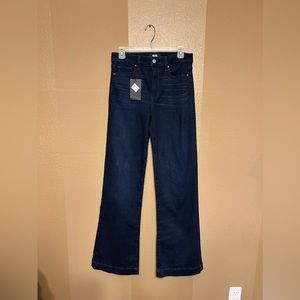 PAIGE Dark Blue Flare & Wide Leg Jeans